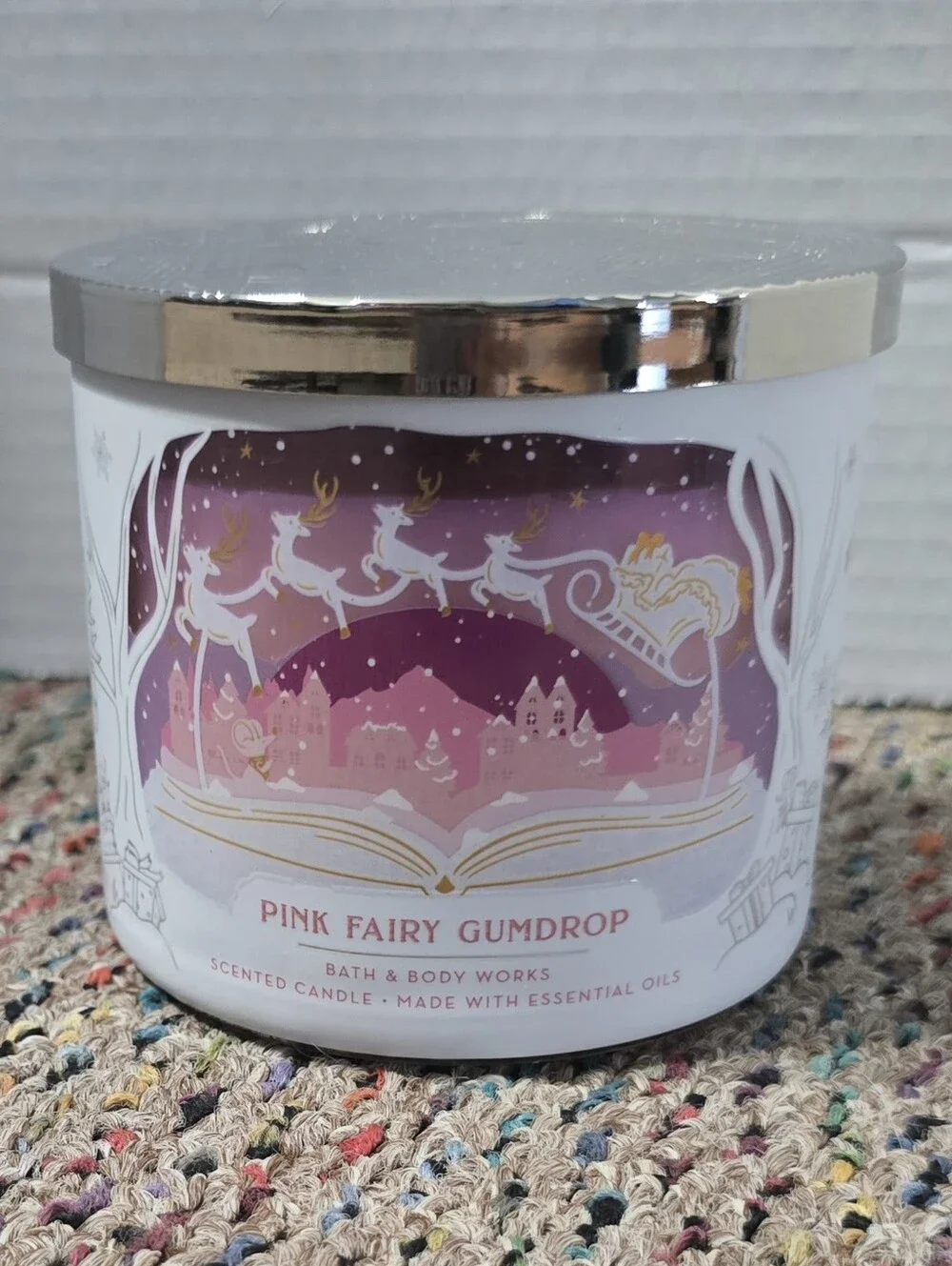 Pink Fairy Gumdrop Scented Candle NEW Bath & Body Works 14.5 Oz w/ Essential Oil - Picture 1 of 6